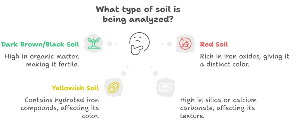 What determines the color of soil?