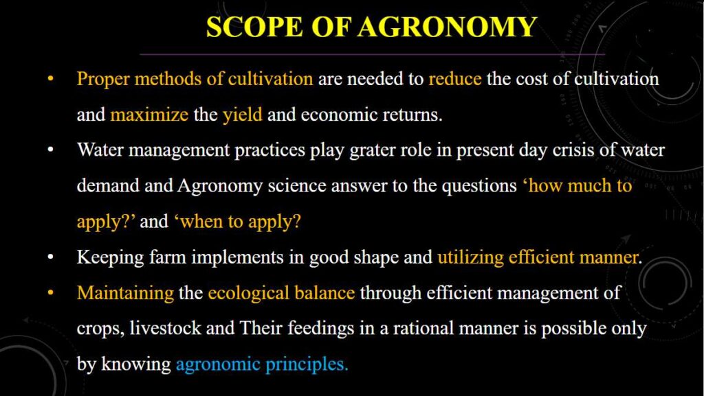 Scopes of agronomy ppt image