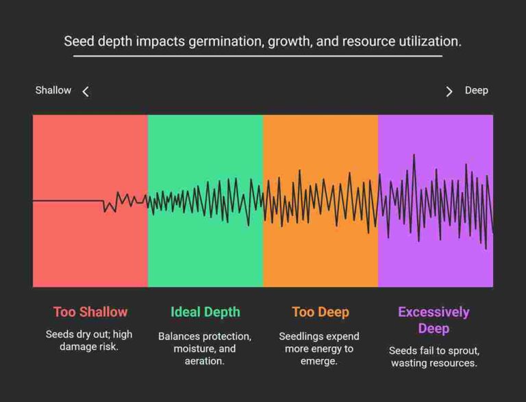 What is the ideal depth of sowing for most field crops like wheat and rice?