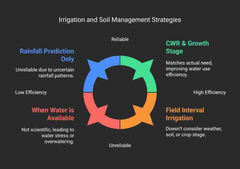 Which of the following is a scientific method for irrigation scheduling?