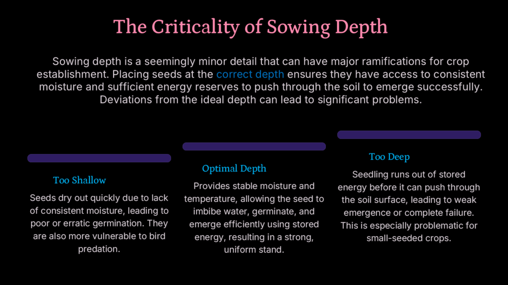 Impact of sowing depth on yield