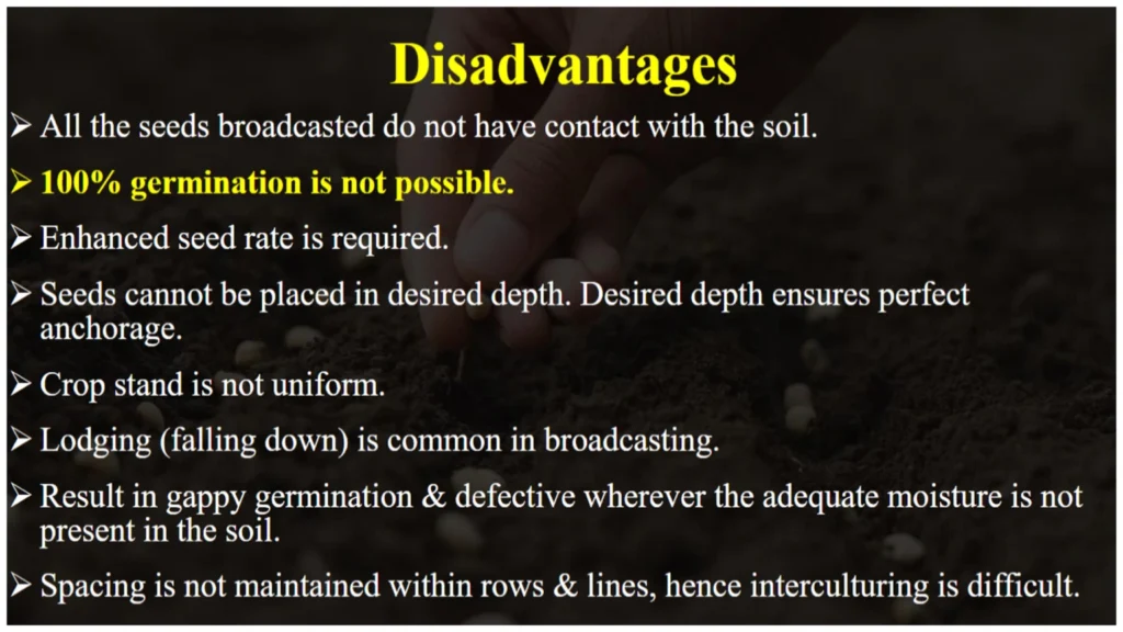 Disadvantages of broadcasting