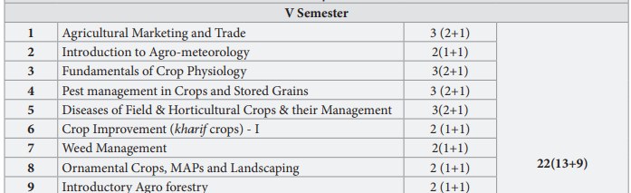 5th semester all subjects names