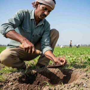 A Khurpi or Spade for soil sample