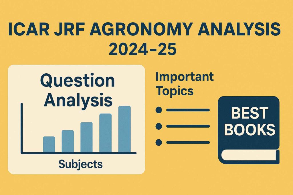 ICAR JRF Agronomy 2 year paper analysis
