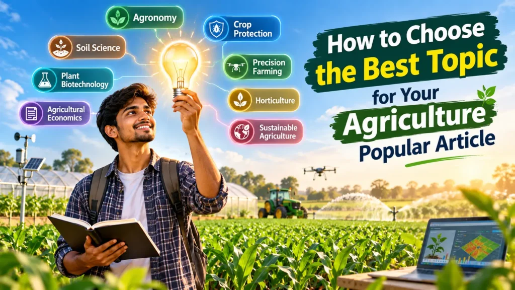 How to Choose the Best Topic for Agriculture Popular Article